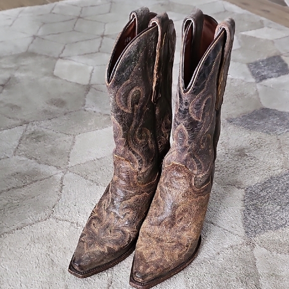 Brown Western Leather Boots - Picture 1 of 3